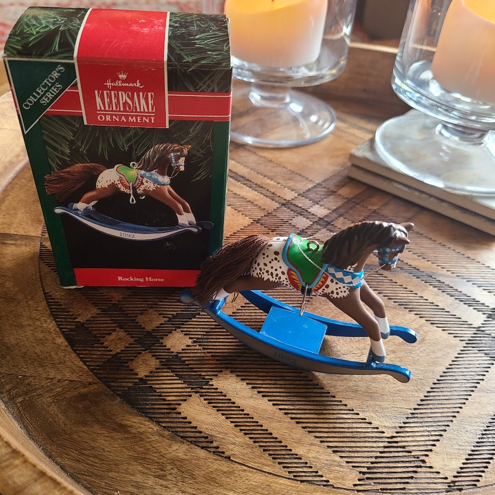 Hallmark rocking horse ornament 1992